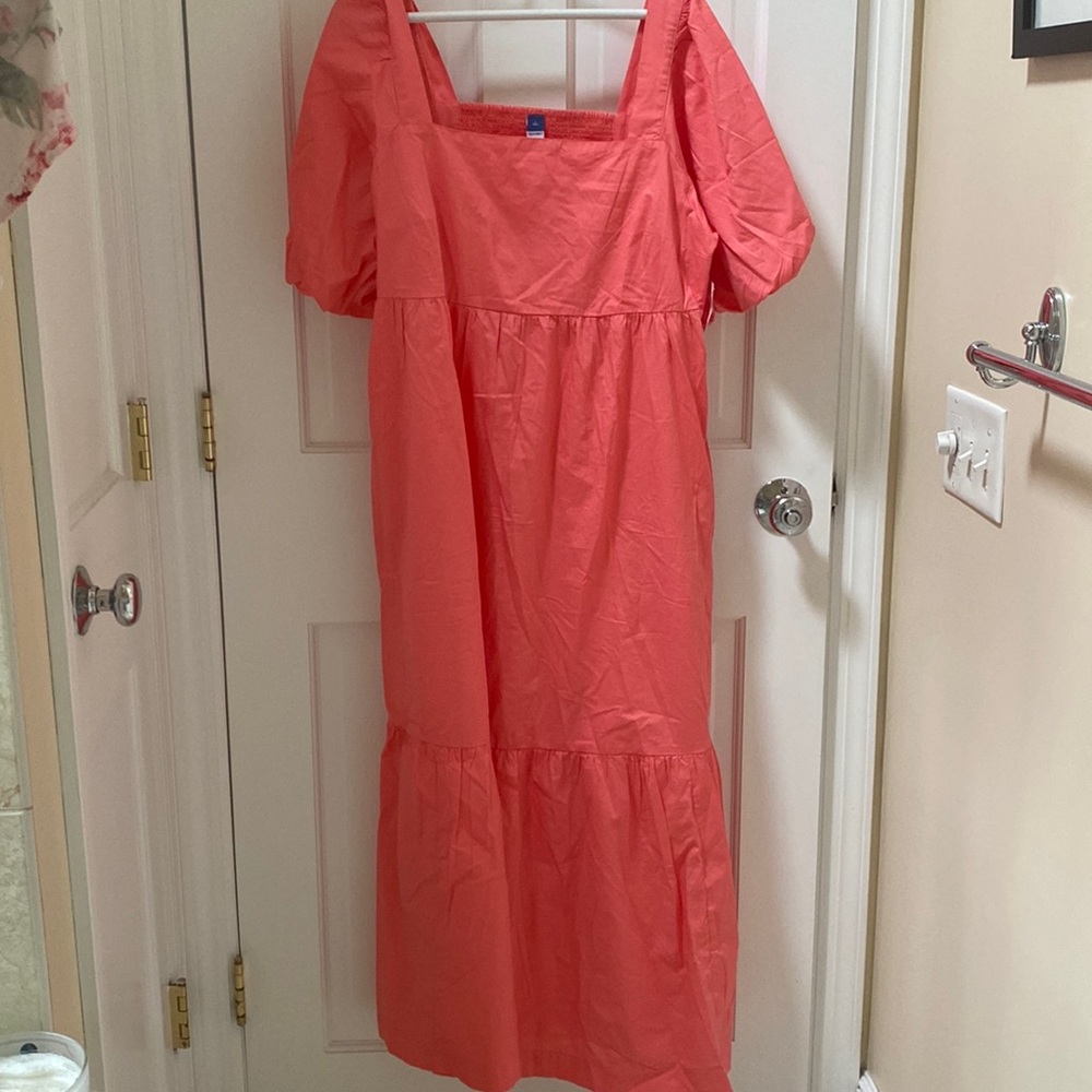 Old Navy, NWT, peasant sundress, L Tall, coral